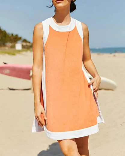 Shesways® Women’s Colorblock 2-Piece Set — Sleeveless Crewneck Top & Matching Shorts with Pockets