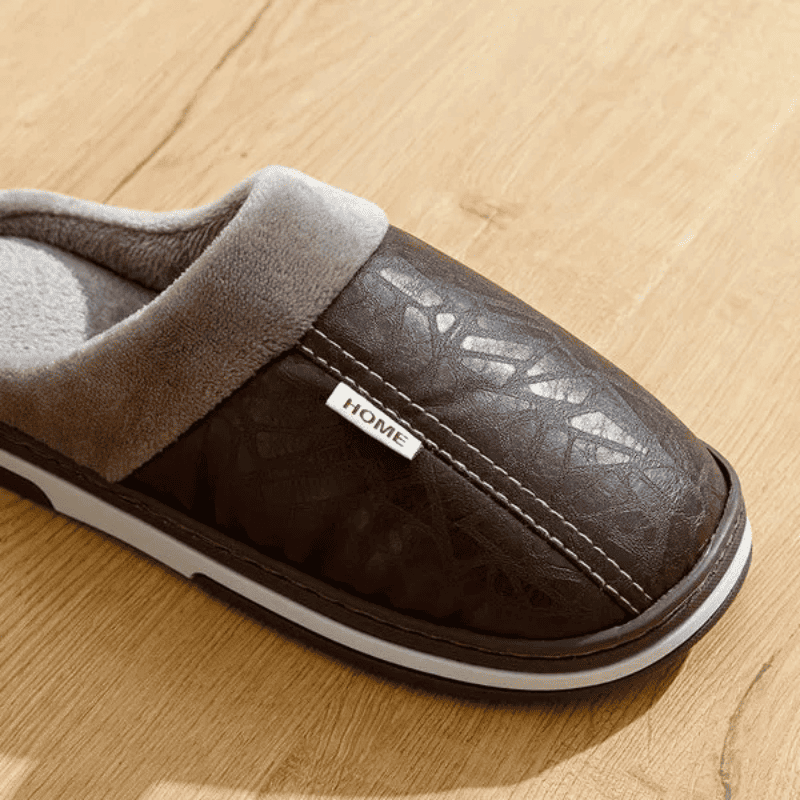 Orthopaedic Leather Slippers – Lined Interior [Odour-neutral]