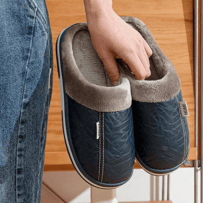 Orthopaedic Leather Slippers – Lined Interior [Odour-neutral]