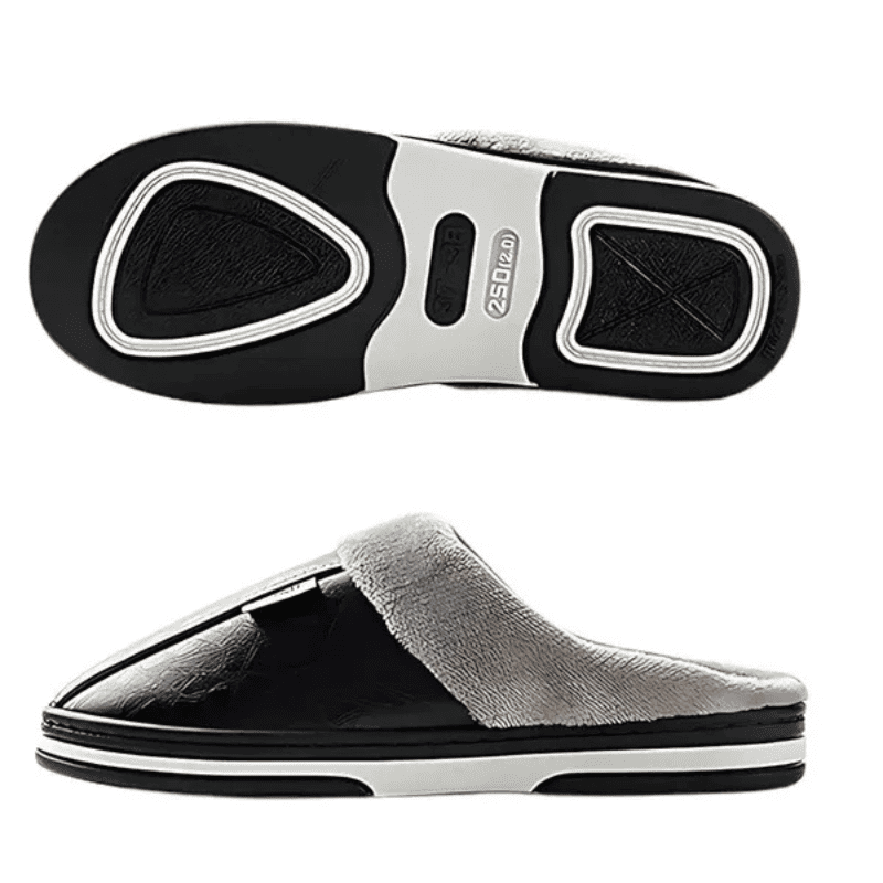 Orthopaedic Leather Slippers – Lined Interior [Odour-neutral]