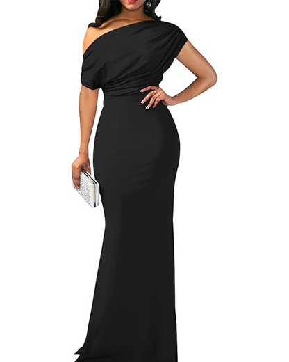 Shesways® Elegant Off-Shoulder Maxi Dress