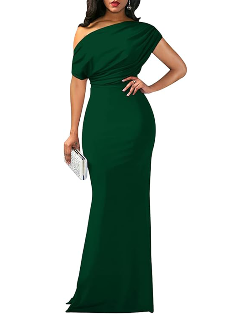 Shesways® Elegant Off-Shoulder Maxi Dress