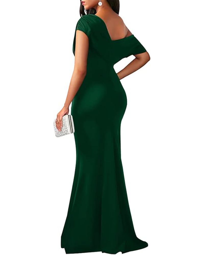 Shesways® Elegant Off-Shoulder Maxi Dress